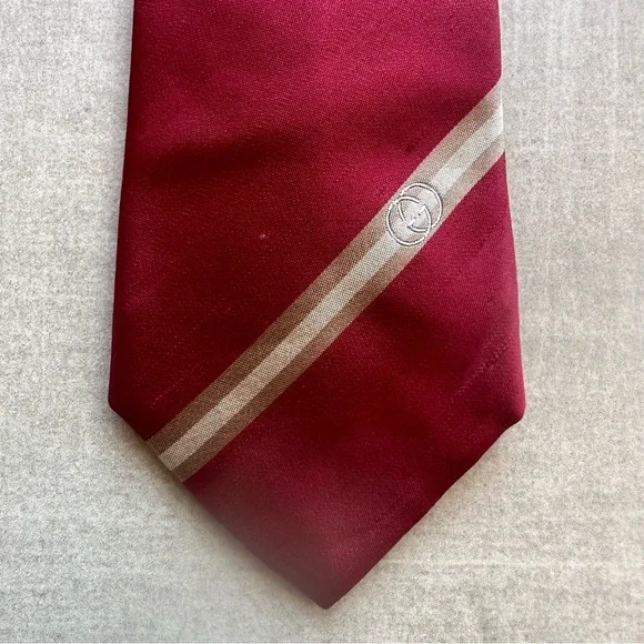 Gucci Tie Necktie Italian Silk Vintage c1980 Gucci Vintage Raw Silk Tie (Imperfect) main image 1